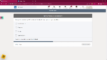 online text assistant for linkedin skill assessments select text example